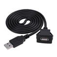 thumbnail image 2 of Puerto USB 2.0 Panel De Tablero De Instrumentos Parutomóvil Cable De Línea De Extensión De Montaje Empotrado 2 M CUTICAT Cable de extensión de montaje en blanco, 2 of 8