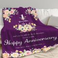 thumbnail image 3 of 1 Year Anniversary Wedding Gifts for Him Her, One Year, First Anniversary Blanket Gifts for Boyfriend, Girlfriend, Valentines Day Gifts for Couple, Wife, Husband, 50x60 Super Soft Throw Blanket, 3 of 6