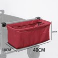 thumbnail image 4 of Bolsa trasera de vagón, bolsillo trasero de tela Oxford, accesorios de carrito, de carrito de empuje manual para jardín, , playa Rojo Sunnimix Bolsillo trasero del carro, 4 of 7