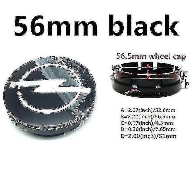4pcs Opel 56mm 59mm 60mm 64mm 68mm Car Wheel Center Hub Caps Black Silver Rims Covers Auto Logo Badge Emblem Parts Accessories-Good