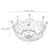 thumbnail image 2 of Corona redonda de estilo barroco de lujo con diamantes de imitación cuadrados para boda, diadema de fiesta, tiara para novia y mujer (blanco), 2 of 5