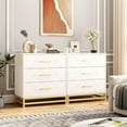 thumbnail image 6 of Twister.CK Wooden Dresser for Bedroom, Dressers & Chest of Drawers with 3 Drawer, Wood nightstand for Storage and Organization, White, 6 of 9