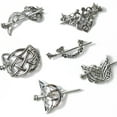 thumbnail image 4 of RONYOUNG 6PCS Viking Celtic Hair Clips Vintage Celtic Hairpins Silver Celtic Hair Slide Hairpins Alloy Knot Hair Pins Viking Celtic Knot Hair Accessories for Girls and Women, 4 of 4