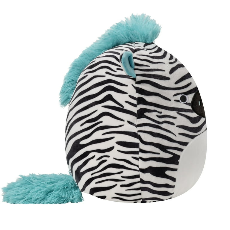 Squishmallows Original 16 inch Zeke the Zebra with Blue Mane