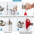thumbnail image 3 of NORSK 4 PCS Cerradura de puerta portátil Cerradura de viaje Pestillo sólido Pestillos de seguridad y privacidad Añadiendo pestillo adicional Cerradura resistente y resistente para viajes, hoteles, ap, 3 of 4