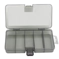 thumbnail image 4 of Xingzhi 2pcs Bait Fishing Tackle Container Baits Boxes Visible Gray Waterproof Plastic Case Storage Compartments Sporting 5 Grids, 4 of 6