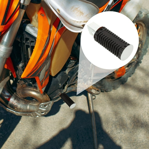 CIMAXIC 1 Set 3.93X1.38X1.38In Black Metal And Rubber Motorcycle Foot Pegs Pedals For 47/49CC Two-stroke Mini Bike