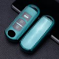 thumbnail image 3 of Riwesomey Llavero de fibra de carbono para coche, TPU, Color sólido, Flexible, 1:1, a prueba de golpes, elegante, a prueba de sudor, accesorios Automoción decorativa y accesorios Verde 3 Clave, 3 of 6