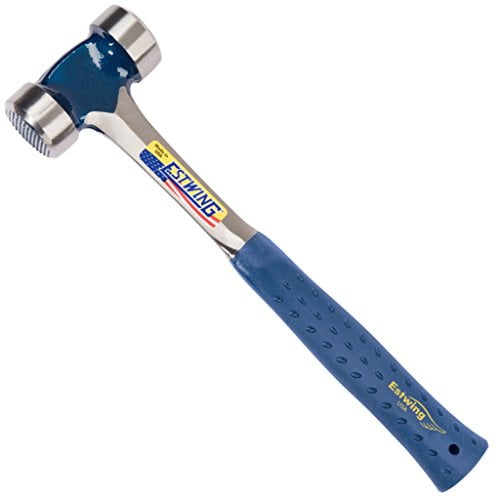 Estwing Lineman's Hammer - 40 oz Electrical Utility Tool with Smooth/Milled Face & Shock Reduction Grip - E3-40LM
