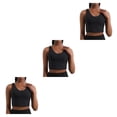 thumbnail image 1 of Sonducket Camisola de yoga para mujer Moda de verano Sujetador sin mangas Chaleco Top Negro M Type1 NO1, 1 of 6