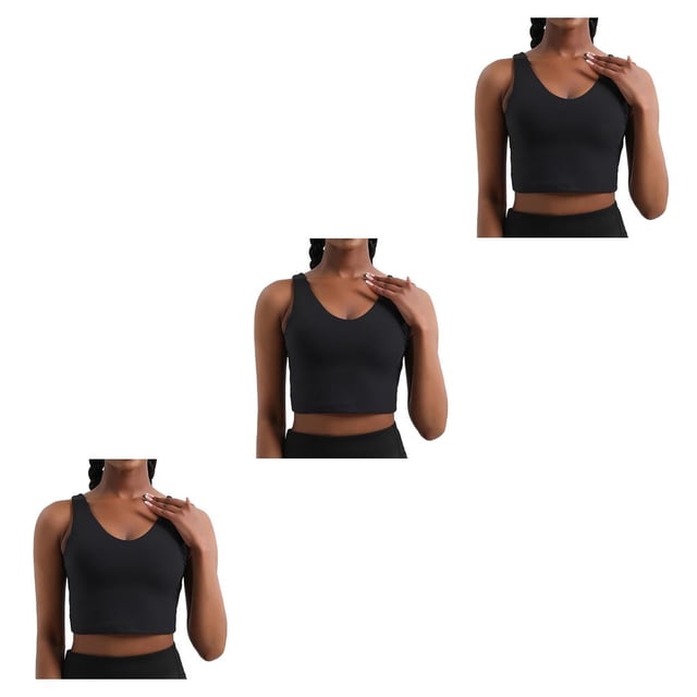 Sonducket Camisola de yoga para mujer Moda de verano Sujetador sin mangas Chaleco Top Negro M Type1 NO1