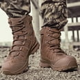 thumbnail image 4 of YUHAOTIN Mens Work Shoes Black Sneakers New Mid Top Durable Ankle Boots Men Outdoor Mountaineering Hiking Shoes Camping Riding Hiking Versatile Boots, 4 of 8