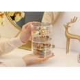 thumbnail image 2 of Stackable Clear Plastic Hair Accessory Containers Jewelry Storage Organizer With Lids (set Of 4), 2 of 5
