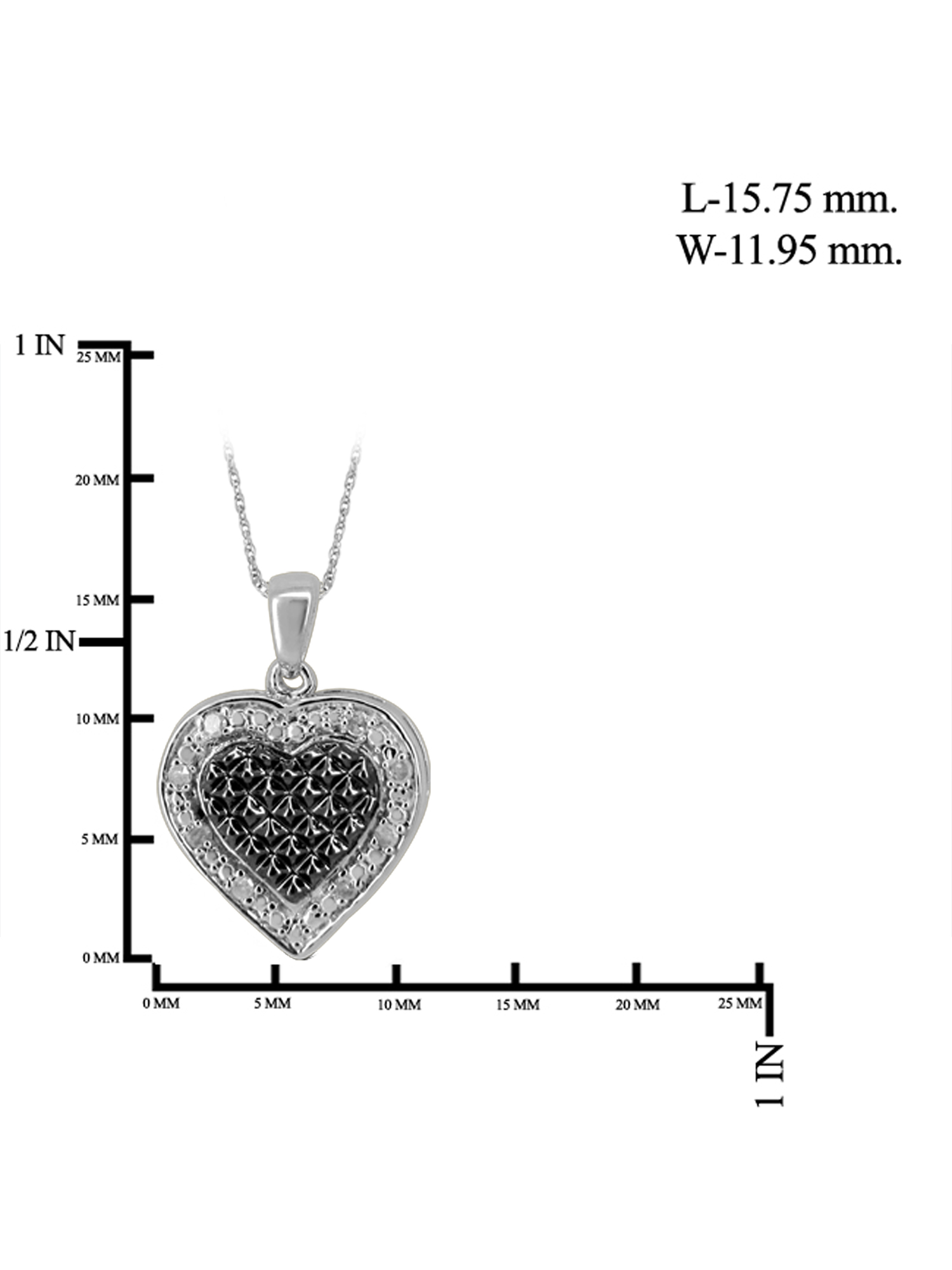 JewelersClub White Diamond Accent Sterling Silver Heart Pendant, 18"