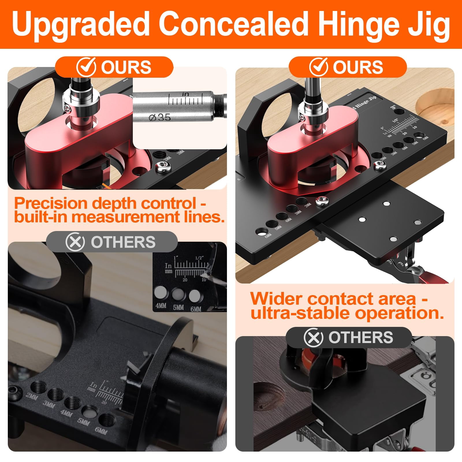 Concealed Hinge Jig With Quick Clamp And Dust Vacuum Adapter 35mm Cabinet Door Hinges Hole Drilling Hardware Jigs For Woodworking Mounting Tool
