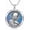 Virgin Mary, variant on 925 Sterling Silver Multi-Saint Catholic Medal Pendant Necklace with Blue Opal - St. Michael, Christopher, Jude, Joseph, Francis, Raphael, Virgin Mary - Religious Jewelry Gift for Men & Women