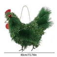 thumbnail image 3 of Staron Easter Chicken Wreath, Green Plastic Spring Door Wreath for Front Door Hanging, Chicken Shaped Decoration for Window Wall Fireplace Easter Decor, 3 of 7
