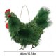 thumbnail image 3 of Corona con forma de gallina para decoración colgante de puerta principal en primavera y Pascua | Corona de flores de follaje de plástico para ventana, pared o chimenea, 3 of 8