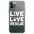 thumbnail image 1 of DistinctInk Clear Shockproof Hybrid Case for iPhone 12 / 12 PRO (6.1" Screen) - TPU Bumper Acrylic Back Tempered Glass Screen Protector - Live Love Rescue - Dog Paw, 1 of 2