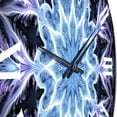 thumbnail image 3 of Designart "Fractal Flowers in Turquoise and White IV" Modern Geometric Oversized Wall Clock, 3 of 5