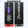 thumbnail image 3 of HUGFEGWE Upgraded High Hardness And Strong Magnetic Bit,D1 Alloy Steel Impact Resistance and Non-Slip Toothed Bits,1/4 Inch Hex Shank Cross Impact Driver Bit Set (2 Set) CJB91-12829, 3 of 7