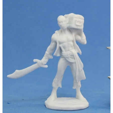 - Reaper Miniatures Hajad, Pirate #77134 Bones Unpainted Plastic RPG Mini Figure