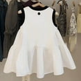 thumbnail image 4 of LOVZFMLL Robe d'Été Sans Manches pour Filles avec Coutures Contrastées, 4 of 5