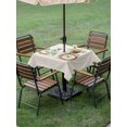 thumbnail image 5 of Square Outdoor Tablecloth with Umbrella Hole Vintage Bicycle Outside Table Cloth Waterproof Patio Table Cover Farmhouse Botanical Blossom Floral Zipper Tablecloths for Picnic Party Camping 54x54 Inch, 5 of 8