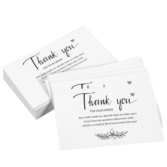 Phenofice 100Pcs Thank You Cards Bulk with Compact Size and Stylish Look for Online and Store