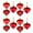 Red, variant on 36pcs Valentine's Day Heart-shaped Decorative Ornaments - Glossy Matte Powdered Small Pendants, Perfect for Holy Wreath Gift Decor Accessories Parties, 1.77*2.36in, Silver