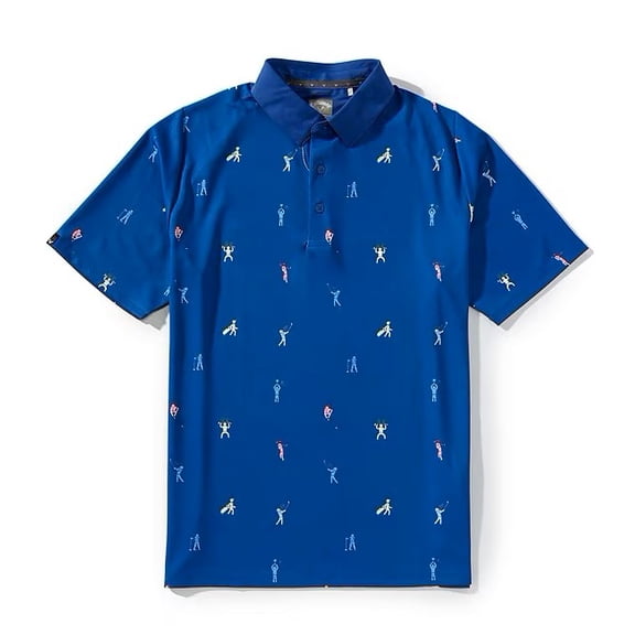 Callaway Golf Time Lapse Print Polo Galaxy Blue Small
