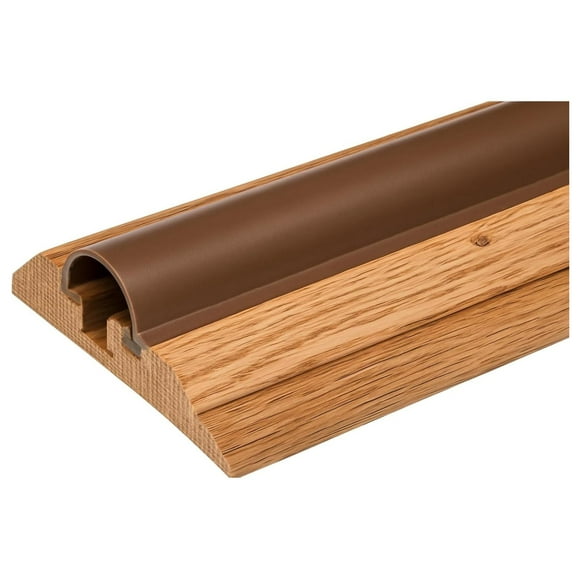 36" Adjustable Oak Threshold with Vinyl Seal - 3 1/2" Wide - Pre-Finished - Made in USA OAK THRES W/ VINYL 3 1/2" WIDE FOR GAPS 1"-1 3/8"