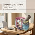 thumbnail image 6 of Pzuqiu Cute Otter Print Large Capacity Quilted Tote Bag for Women Lightweight Soft Puffer Tote for Work Travel School Teacher Use Versatile Daily Carry Shoulder Bag, 6 of 7
