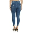thumbnail image 2 of Womens WAX Distressed Frayed Hem Skinny Jeans, 2 of 2