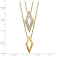 thumbnail image 3 of Avariah 14k Yellow Gold Polished Fancy Double Strand Diamond 16in Necklace - 16" Natural Diamonds Chain, 3 of 6