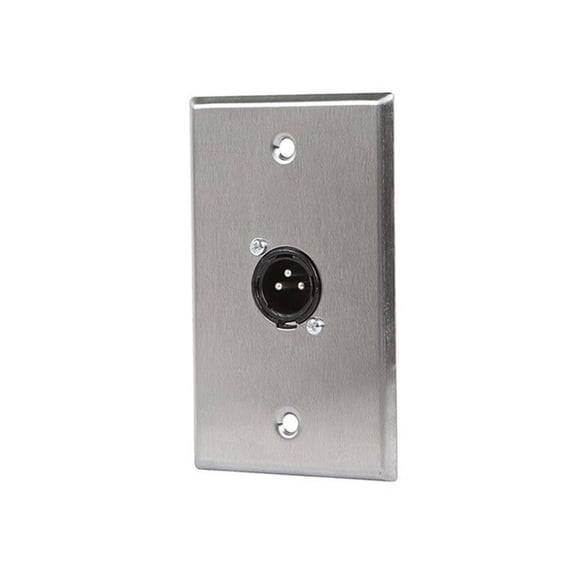 Monoprice 1-port 3-pin XLR Male Zinc Alloy Wall Plate