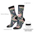 thumbnail image 4 of Vsdgher Vintage Floral Crew Socks for Men & Women, Breathable Casual Athletic Ankle Socks, 4 of 6