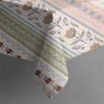 thumbnail image 2 of Pink Striped Floral Boho Pattern Rectangle Tablecloth 60"x120",Waterproof Polyester Rectangle Table Cloth, Wipeable Spillproof Polyester Tablecloth for Dining, Camping, Indoor and Outdoor, 2 of 6