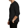 thumbnail image 4 of GrmtClth Men's Long Sleeve Henley Shirt Cotton Blend Raglan Comfy T-Shirt Lightweight Fashion Button Basic Top Shirts 2025 Fall Dark Gray M, 4 of 9