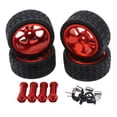 thumbnail image 1 of 4PCS RC Crawler Neumáticos Neumático de rueda con adaptacióndor de de rueda adaptaciónción a 1/14 RC Car 144001 A959 A949 A969 rojo CUTICAT rc neumáticos deriva coches ruedas de coche, 1 of 6