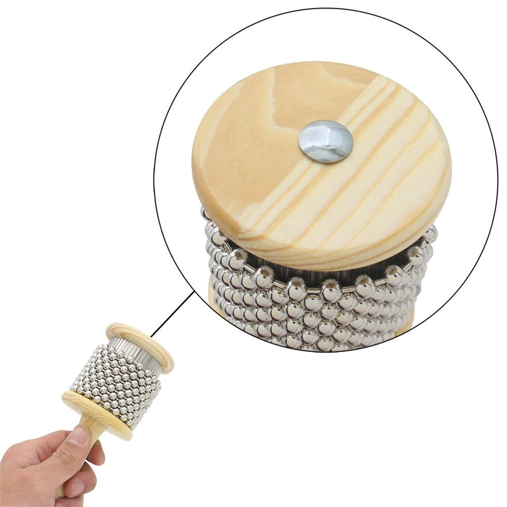 JWQFBC 1 Piece Cabasa Made of Wood Tambourine Shaker Small Hand Percussion Instrument