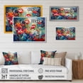 thumbnail image 4 of DESIGN ART Designart "Red Vibrant Garden Symphony Iv" Floral Wall Decor 32 in. wide x 16 in. high, 4 of 5