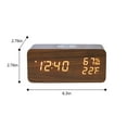 thumbnail image 3 of UsRHHA Réveil Numérique avec Chargement Sans Fil, Moniteur de Température et d'Humidité, 3 Alarmes avec Fonction Répétition pour Chambre à Coucher, Horloges Électroniques Déco Maison, 3 of 6