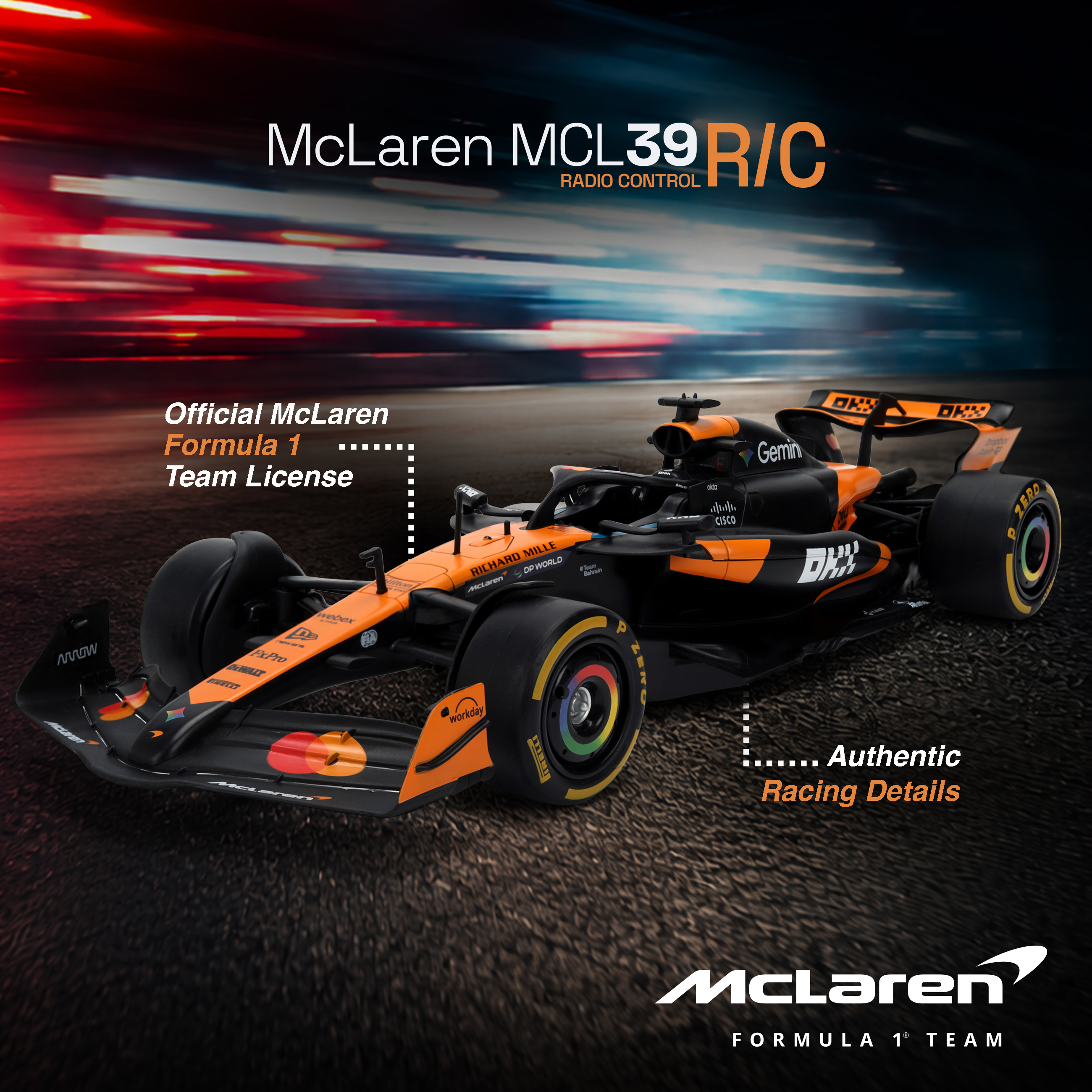 Jada Toys McLaren MCL39 1:16 RC Formula 1 Car photo 2