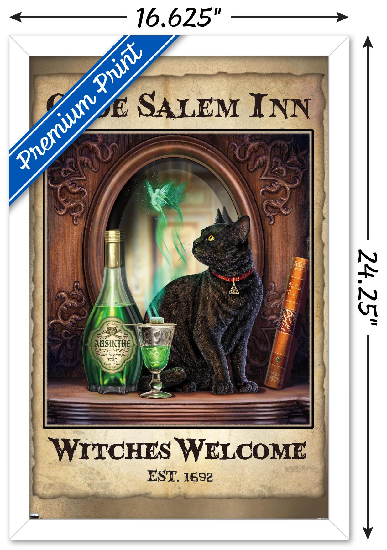 Lisa Parker - Absinthe Witches Welcome Wall Poster, 14.725" x 22.375", Framed