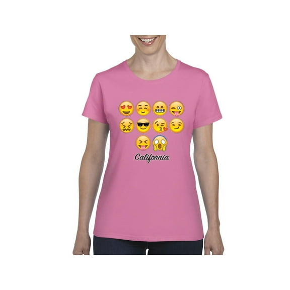 MmF - Women's T-Shirt Short Sleeve, up to Women Size 3XL - Emoji Entourage
