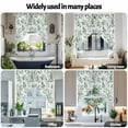 thumbnail image 6 of Eucalyptus Leaf Swag Valances for Windows 2 Pack Green Botanical Rustic Watercolor Leaf Swag Kitchen Curtains 36 Inches Long Rod Pocket Short Window Treatment for Kitchen Bathroom 28"x36", 6 of 8