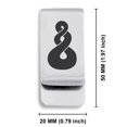 thumbnail image 2 of Stainless Steel Pikorua (Twist) Maori Symbol Classic Slim Money Clip Credit Card Holder, 2 of 2