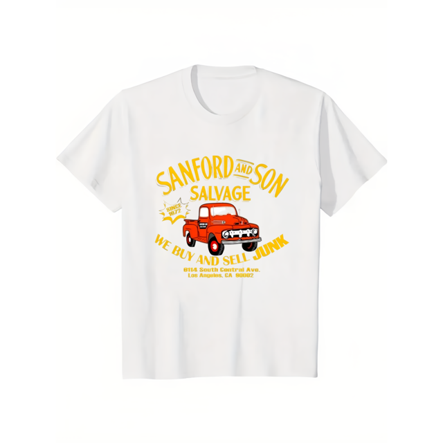 Casual Short-Sleeve Men's T-Shirts Sanford and Son Salvage Retro TV