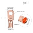 thumbnail image 2 of Uxcell Battery Cable Ends 0.33 Inch 4 AWG Ring Terminals Bare Copper Eyelet 15 Pcs, 2 of 5